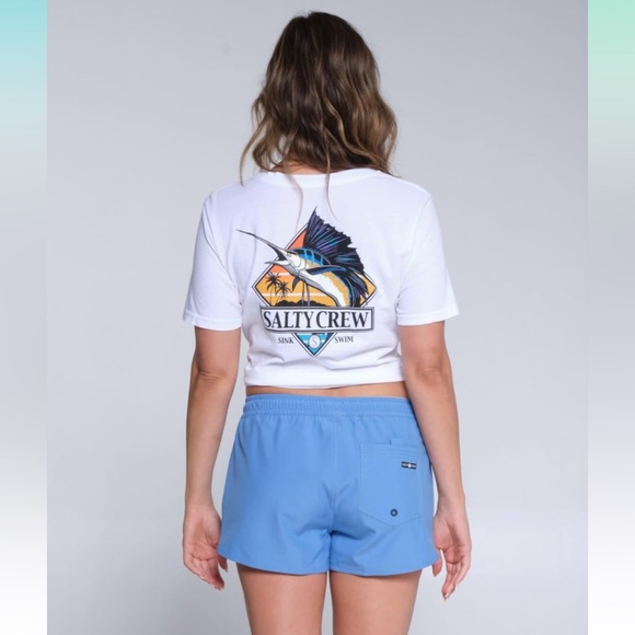 Salty Crew Shorts Pockets Adjustable Waist - Picture 2 of 10